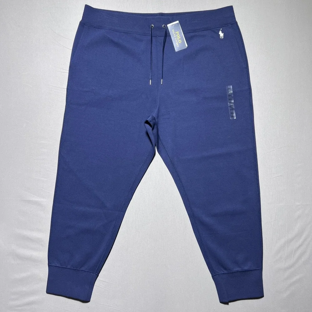 Polo Ralph Lauren Double Knit Jogger Sweatpants Mens 2XL Navy Blue Fleece
